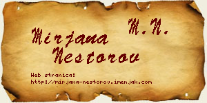 Mirjana Nestorov vizit kartica
